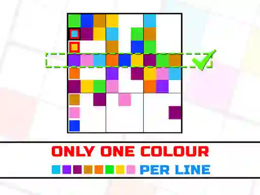 Only one color per line — free online game