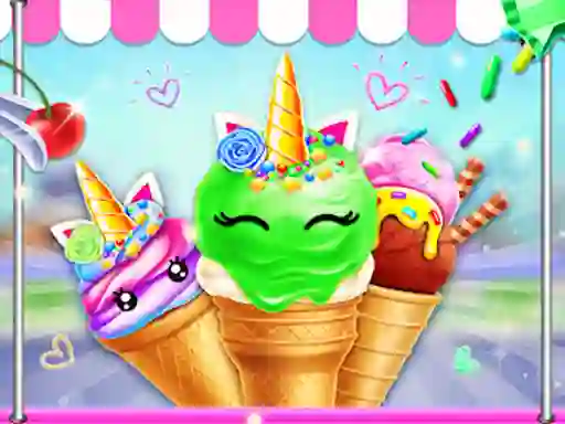 Unicorn Ice Cream Corn Maker  — free online game