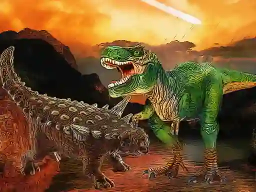 Dinosaurs Fight Jigsaw — free online game
