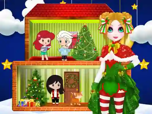 Christmas Puppet Princess House — free online game