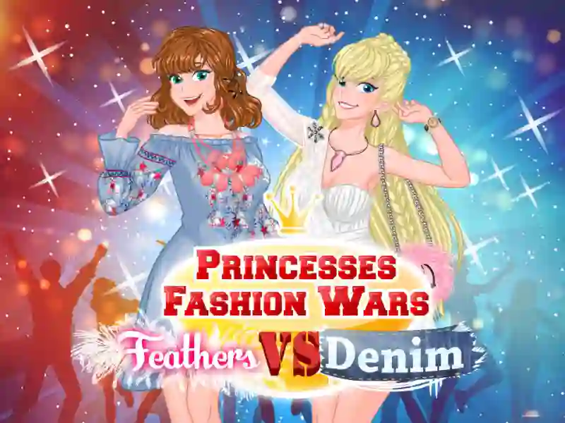 Princesses Fashion Wars Feathers VS Denim — free online game
