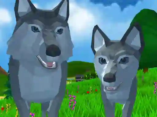 खेल Wolf simulator wild animals  ऑनलाइन