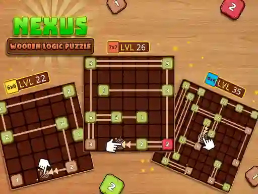 NEXUS wooden logic puzzle — free online game