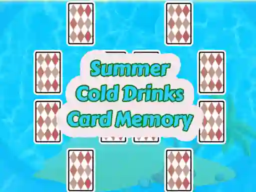 Summer Cold Drinks Card Memory — free online game