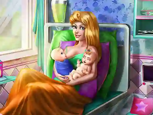 Sleepy Princess Twins Birth — free online game