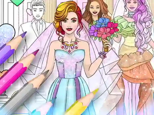 Wedding Coloring Dress Up — free online game