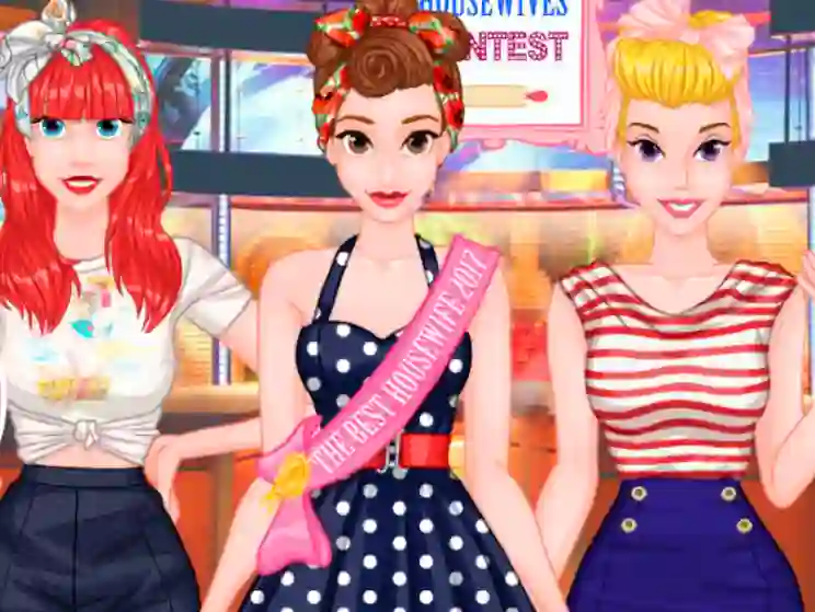 Princesses Housewives Contest — free online game