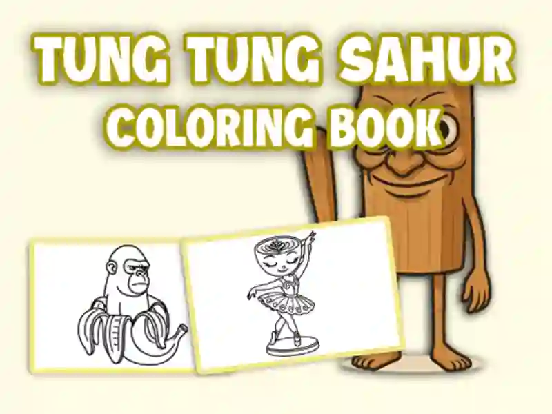 Tung Tung Sahur Coloring Book Tung Tung Sahur Coloring Book