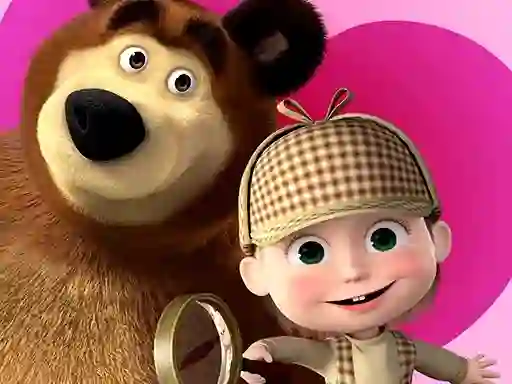 Masha and the Bear Spot The difference — free online game