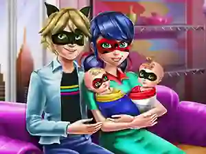 Dotted girl Family Day — free online game