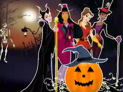 Princesses Halloween Night — free online game
