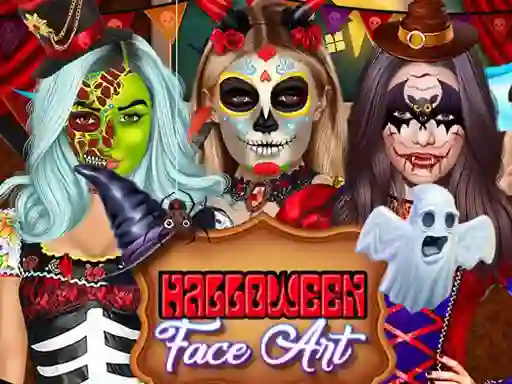 Kylie Jenner Halloween Face Art — free online game