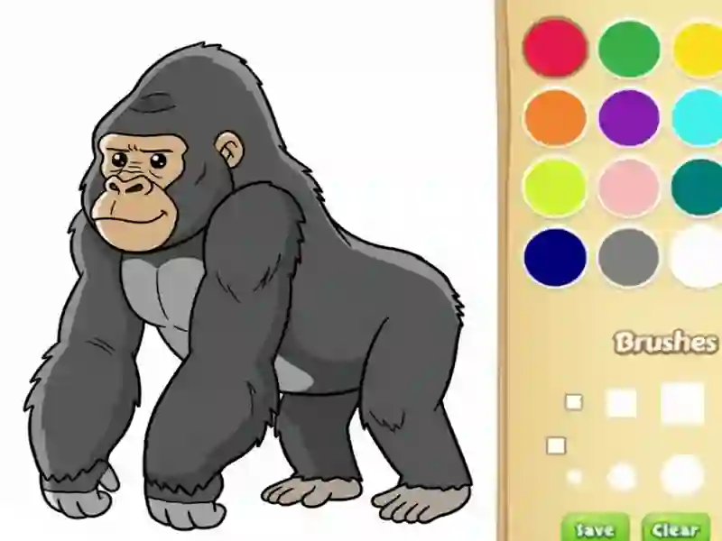 Gorilla Coloring Book for Kids