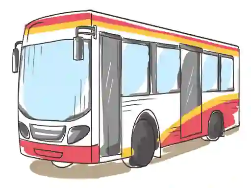 Cartoon Bus Slide — free online game