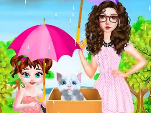 Baby Taylor Helping Kitten — free online game