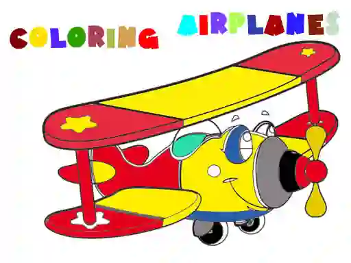Coloring Book Airplane — free online game