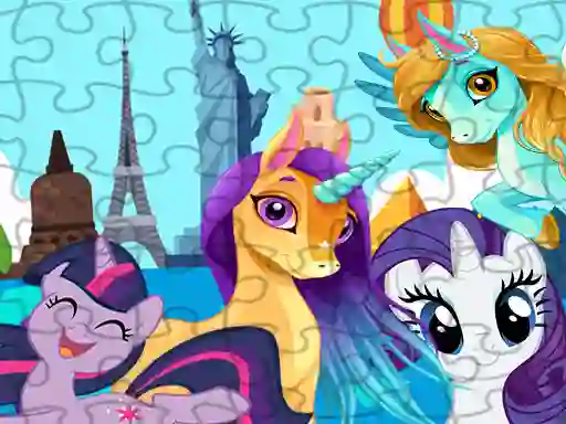 Unicorns Travel The World Puzzle — free online game