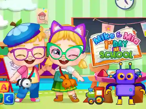 Mike And Mia 1st Day At School — free online game