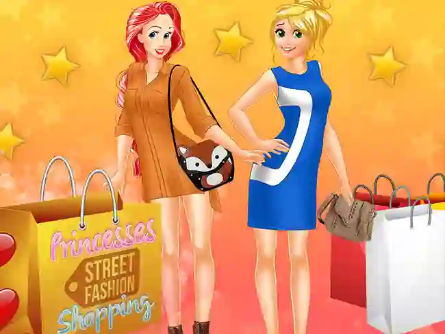 Princesses Street Fashion Shopping — free online game