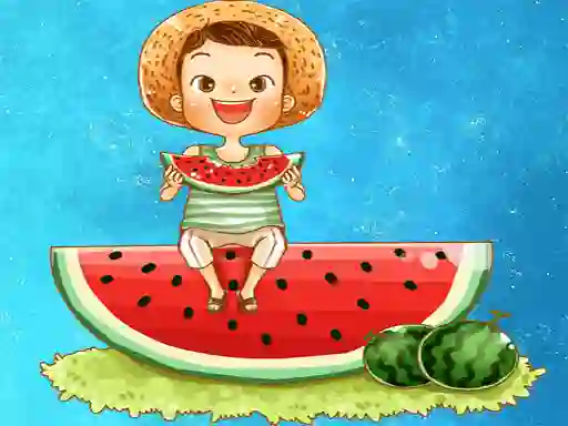 Watermelon and Drinks Puzzle — free online game