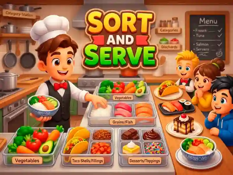 Gêm Sort and Serve ar-lein