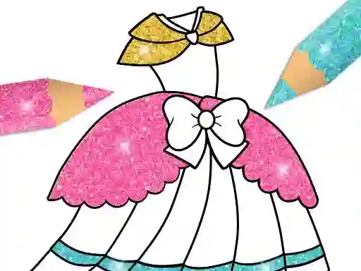 Glitter Dress Coloring — free online game