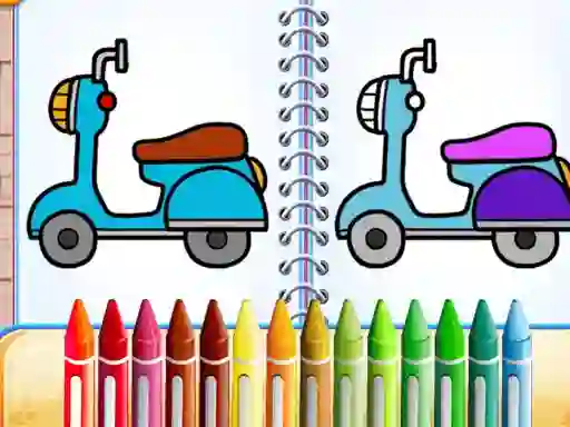 Cute Bike Coloring Book — free online game