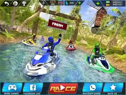 Water Power Boat Racer 3D — free online game
