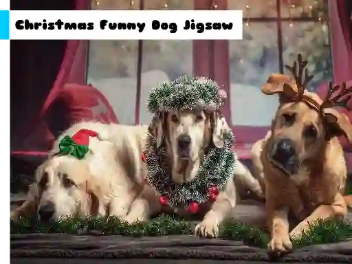 Christmas Funny Dog Jigsaw — free online game