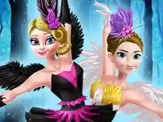 Ellie and Annie Black Swan and White Swan — free online game