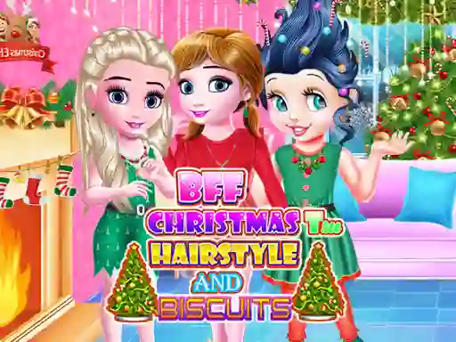 BFF Christmas Tree Hairstyle and Biscuits — free online game