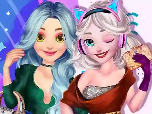 Elsa and Rapunzel Future Fashion — free online game