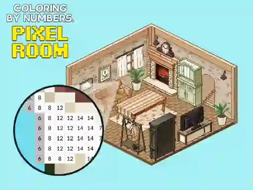 Coloring by Numbers Pixel Rooms — free online game