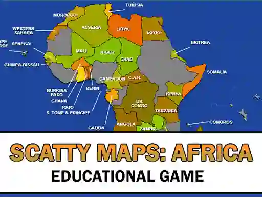 Juego Scatty Maps Africa en línea