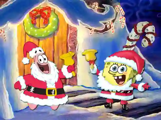 SpongeBob Christmas Jigsaw Puzzle — free online game