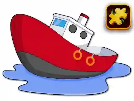 Cartoon Ship Puzzle — free online game