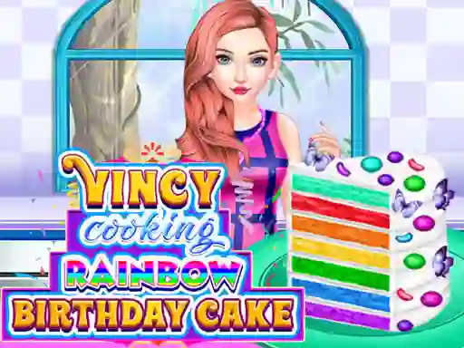 Spill Vincy Cooking Rainbow Birthday Cake online