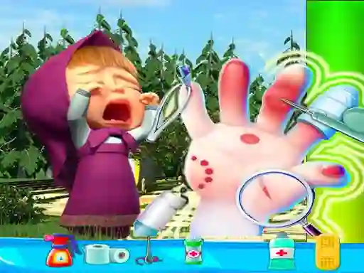 Masha Bee Hand Doctor  — free online game