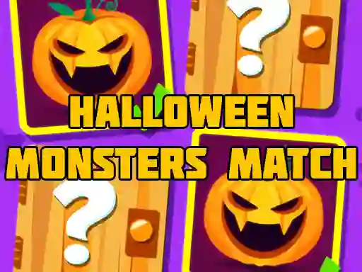 Halloween Monsters Match — free online game
