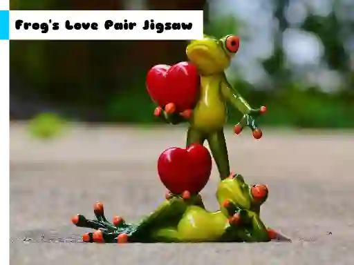 Xogo Frog's Love Pair Jigsaw en liña