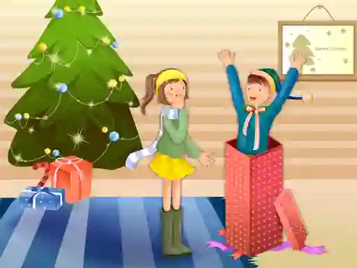 Christmas Lovers Slide — free online game