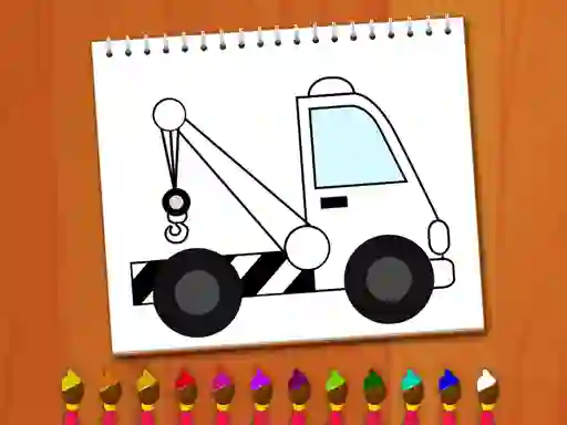 Coloring Book: Excavator Trucks — free online game