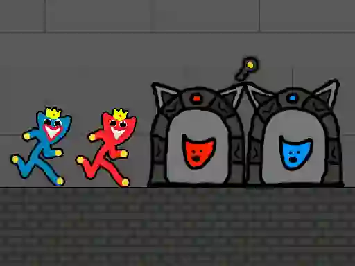Red and Blue Stickman Huggy 2 — free online game