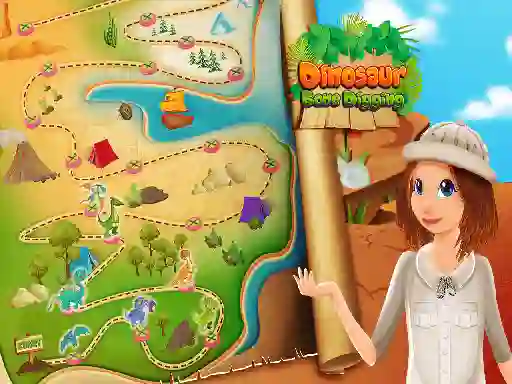 Nastya Dinosaur Bone Digging  — free online game