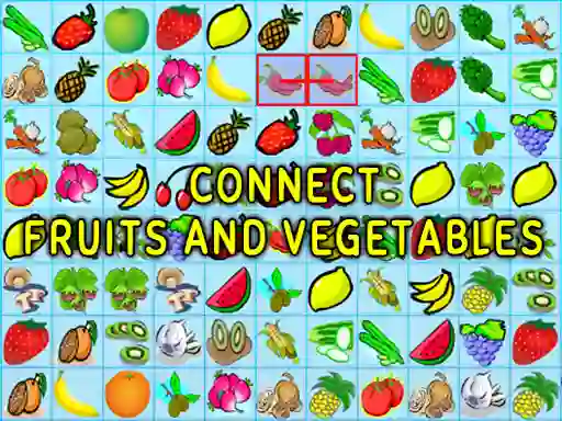Connect Fruits and Vegetables — free online game