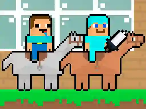 Noob vs Pro HorseCraft — free online game