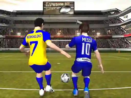 Messi vs Ronaldo Kick Tac Toe — free online game