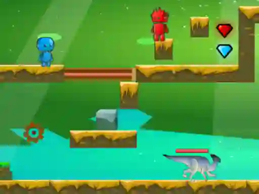 Fire And Water In Dino World — free online game
