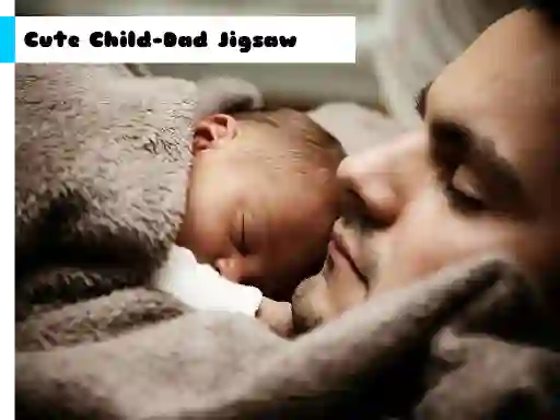 Cute Child-Dad Jigsaw — لعبة مجانية اون لاين