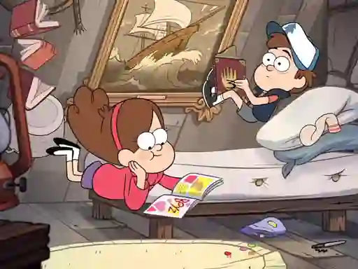 Cluiche Gravity Falls Slide ar líne